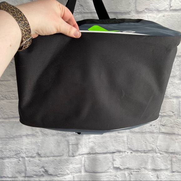 PREOWNED ADIDAS GREY GREEN DUFFLE BAG TOTE BAG GYM BAG - Picture 7 of 8